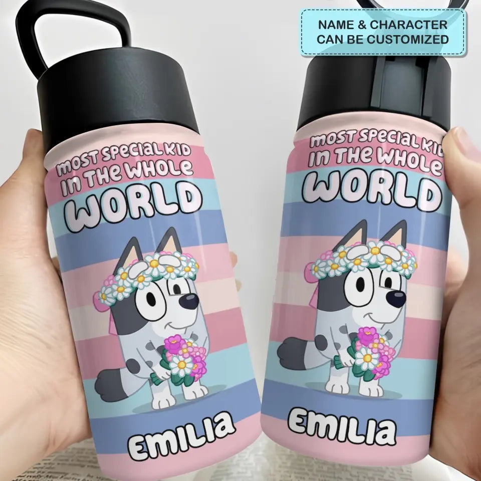 Most Special Kid In The Whole World - Personalized Custom Kids Insulated Bottle - Birthday, Back To School, Kindergarten, First, Second, Third, Fourth, Fifth Grade, Pre-K Gift For Kids