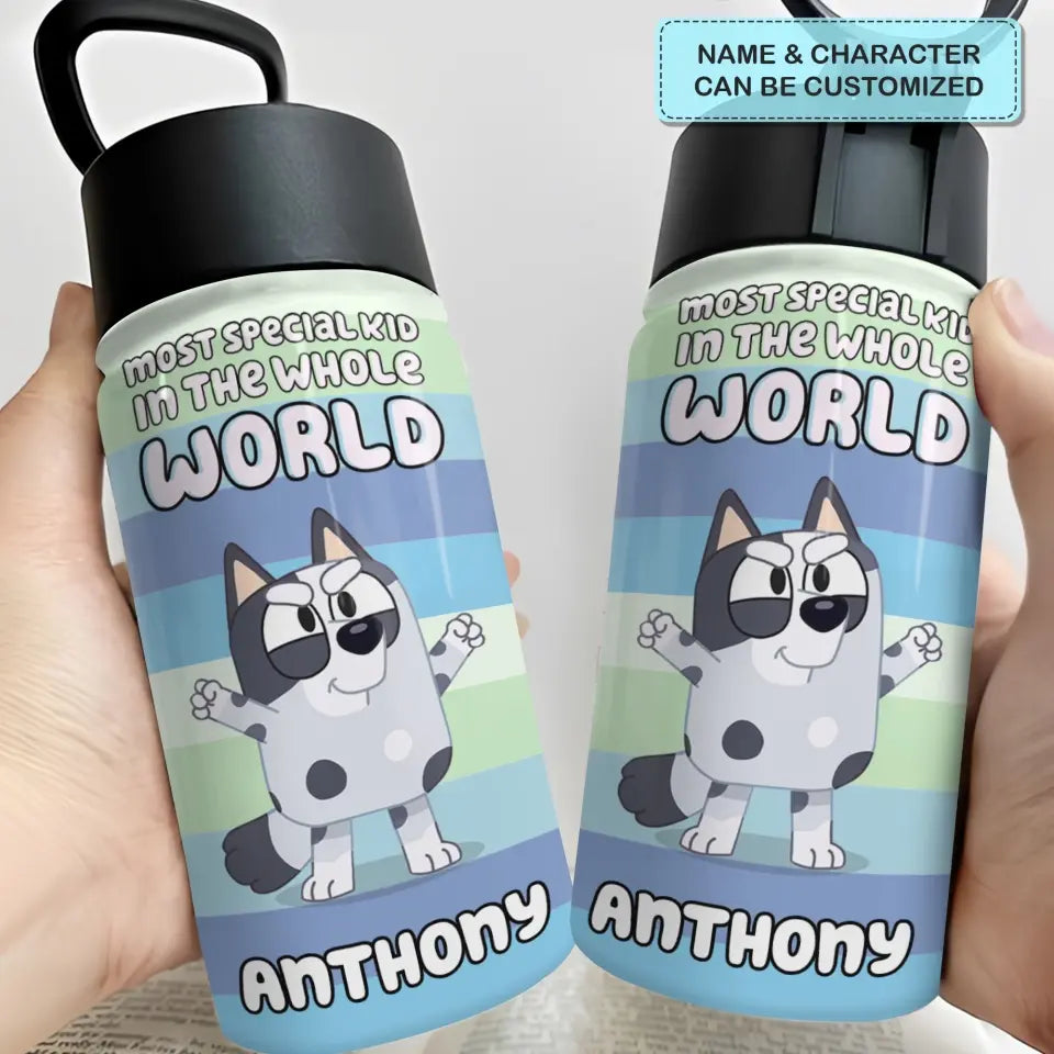 Most Special Kid In The Whole World - Personalized Custom Kids Insulated Bottle - Birthday, Back To School, Kindergarten, First, Second, Third, Fourth, Fifth Grade, Pre-K Gift For Kids