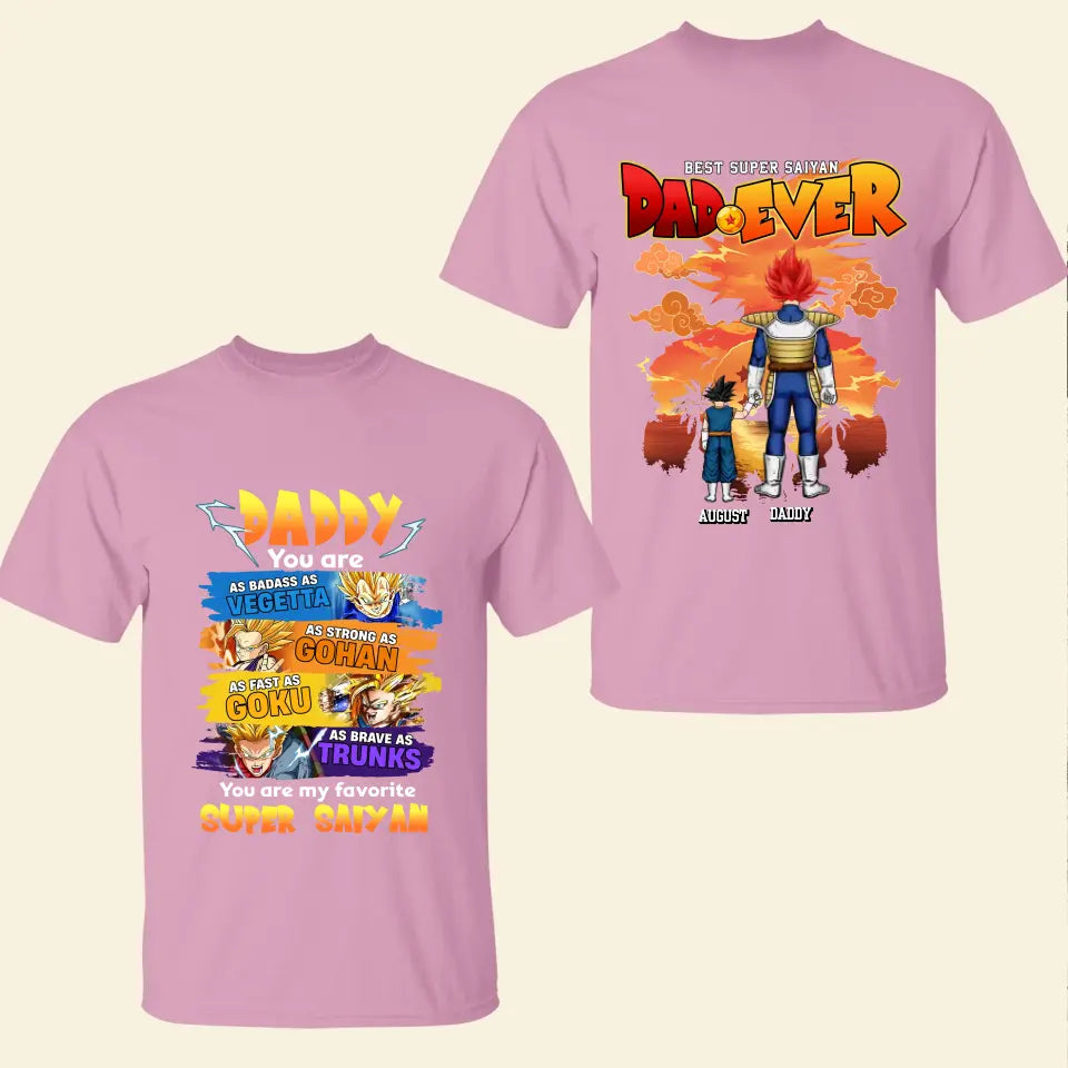 Best Dad Ever - Personalized Custom Double-side T-shirt - Father's Day Gift For Dad, Family Members