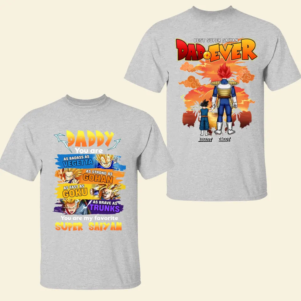 Best Dad Ever - Personalized Custom Double-side T-shirt - Father's Day Gift For Dad, Family Members