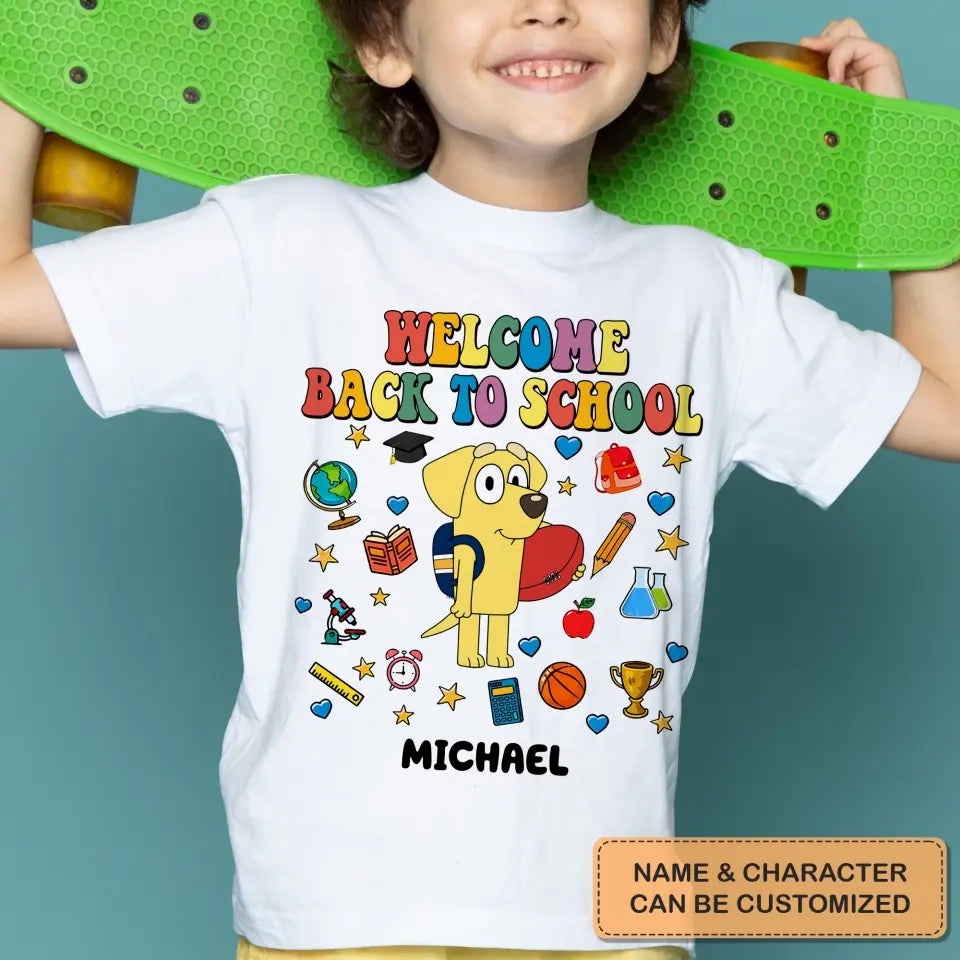 Welcome Back To School - Personalized Custom Youth T-shirt - Back To School Gift For Kid
