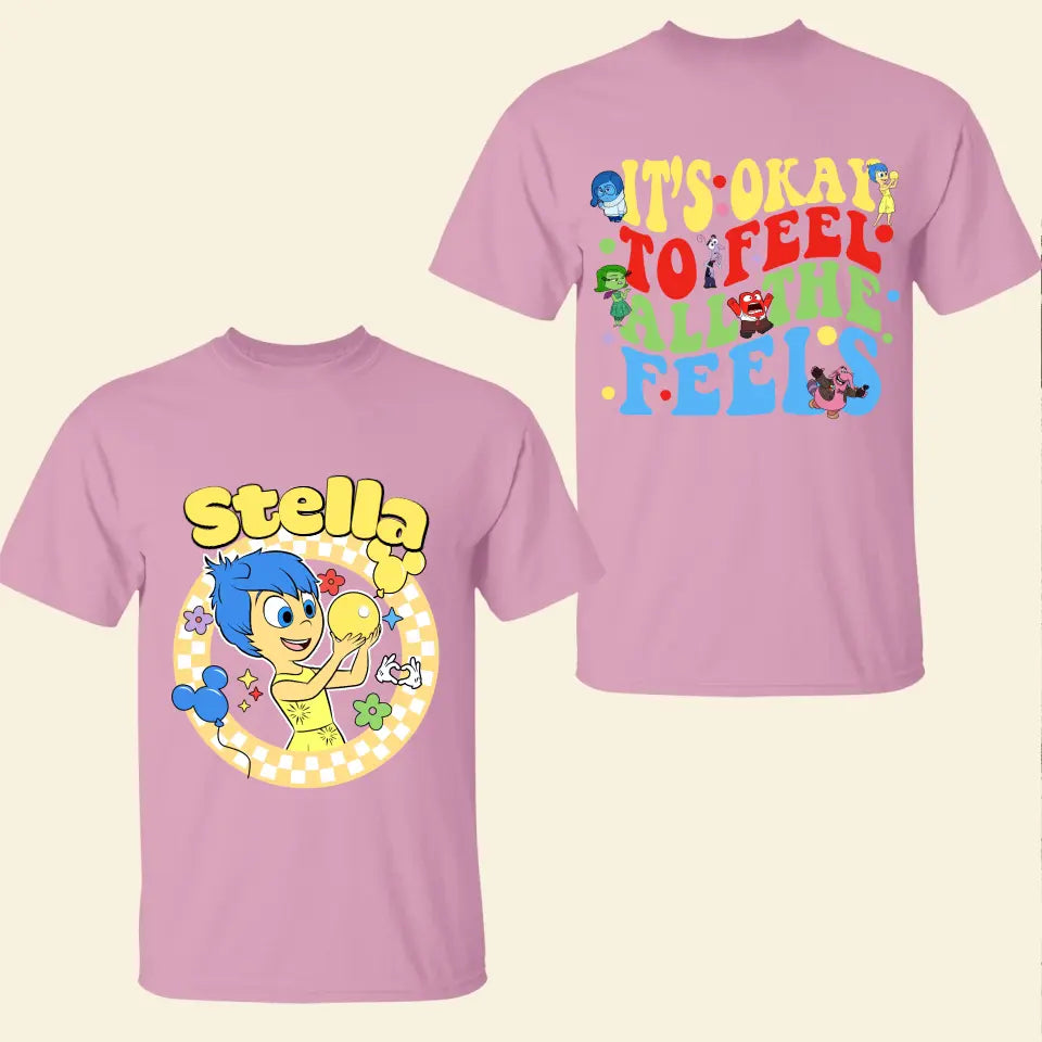 It's Okay To Feel All The Feels - Personalized Custom Double-side T-shirt - Gift For Couple, Your Lover