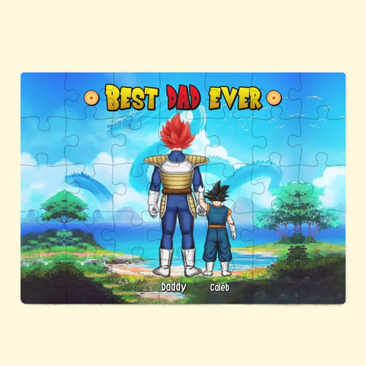Best Dad Ever - Personalized Custom Jigsaw Puzzle - Gift For Family Members