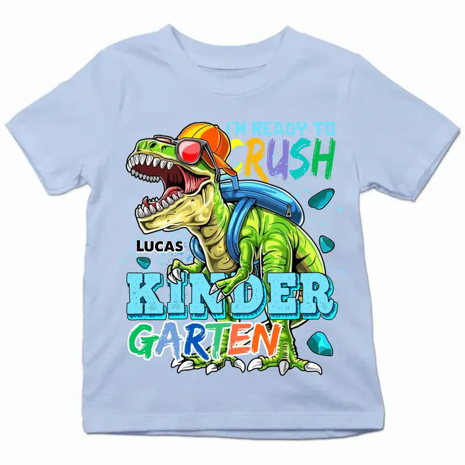 I'm Ready To Rush Kindergarten - Personalized Custom Youth T-shirt - Birthday, Back To School, Kindergarten, First, Second, Third, Fourth, Fifth Grade, Pre-K Gift For Kids