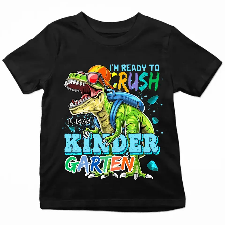 I'm Ready To Rush Kindergarten - Personalized Custom Youth T-shirt - Birthday, Back To School, Kindergarten, First, Second, Third, Fourth, Fifth Grade, Pre-K Gift For Kids