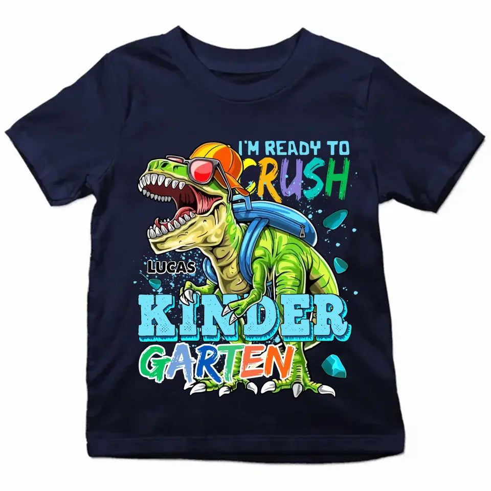 I'm Ready To Rush Kindergarten - Personalized Custom Youth T-shirt - Birthday, Back To School, Kindergarten, First, Second, Third, Fourth, Fifth Grade, Pre-K Gift For Kids