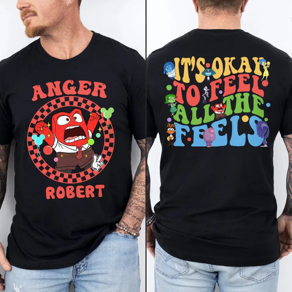 It's Okay To Feel All The Feels - Personalized Custom Double-side T-shirt - Gift For Couple, Your Lover, Family Members
