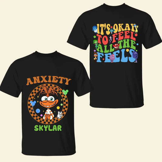 It's Okay To Feel All The Feels - Personalized Custom Double-side T-shirt - Gift For Couple, Your Lover, Family Members