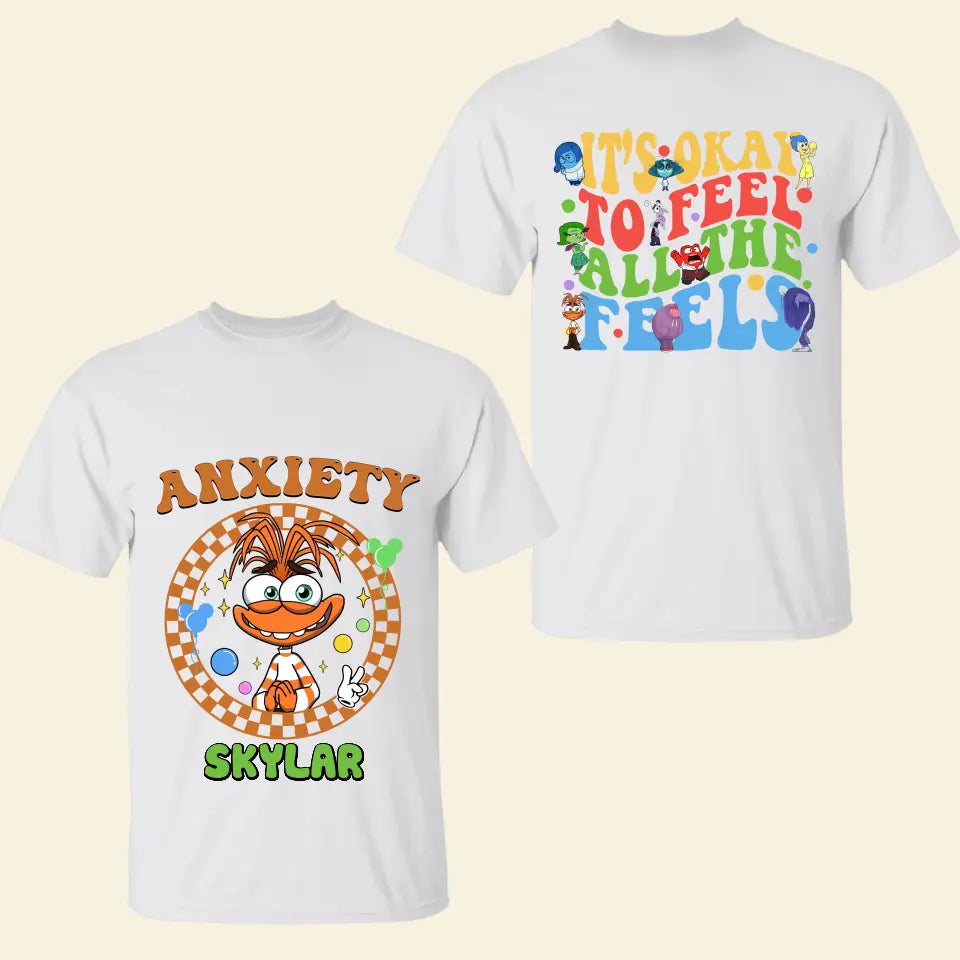 It's Okay To Feel All The Feels - Personalized Custom Double-side T-shirt - Gift For Couple, Your Lover, Family Members