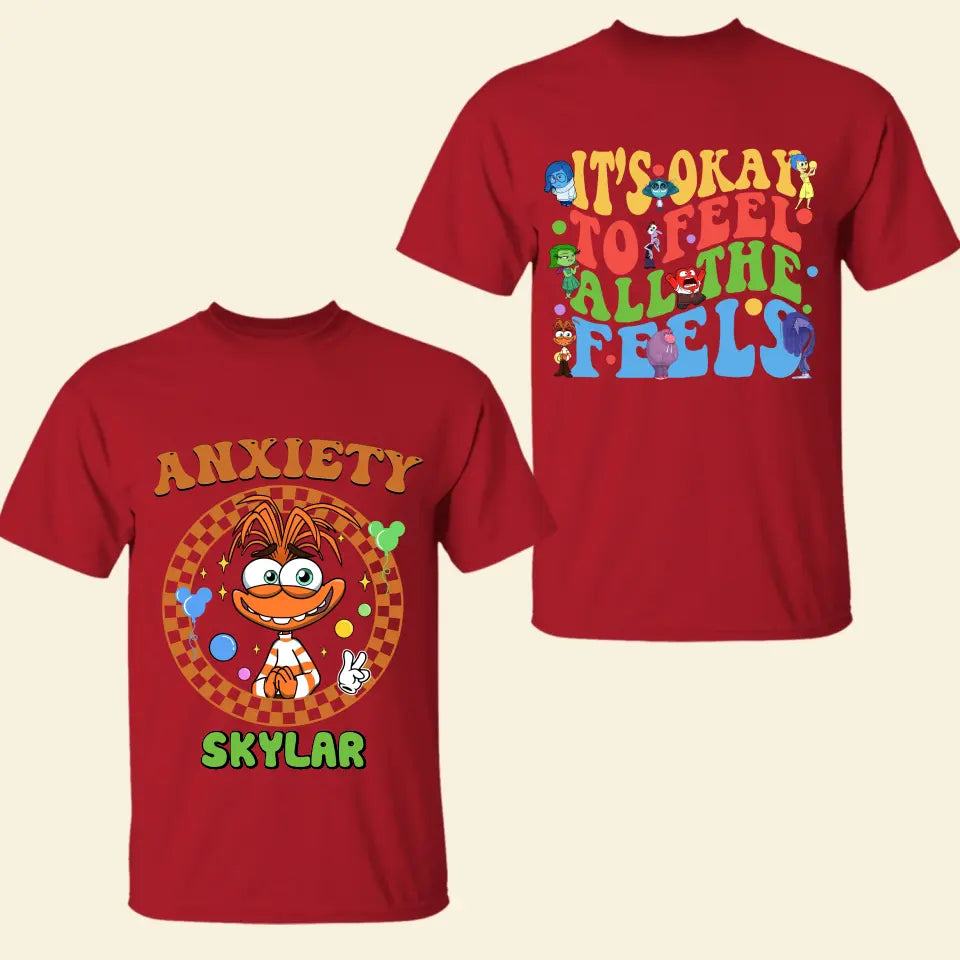 It's Okay To Feel All The Feels - Personalized Custom Double-side T-shirt - Gift For Couple, Your Lover, Family Members