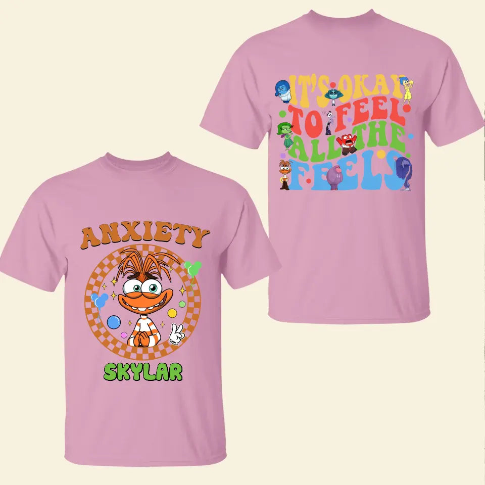 It's Okay To Feel All The Feels - Personalized Custom Double-side T-shirt - Gift For Couple, Your Lover, Family Members