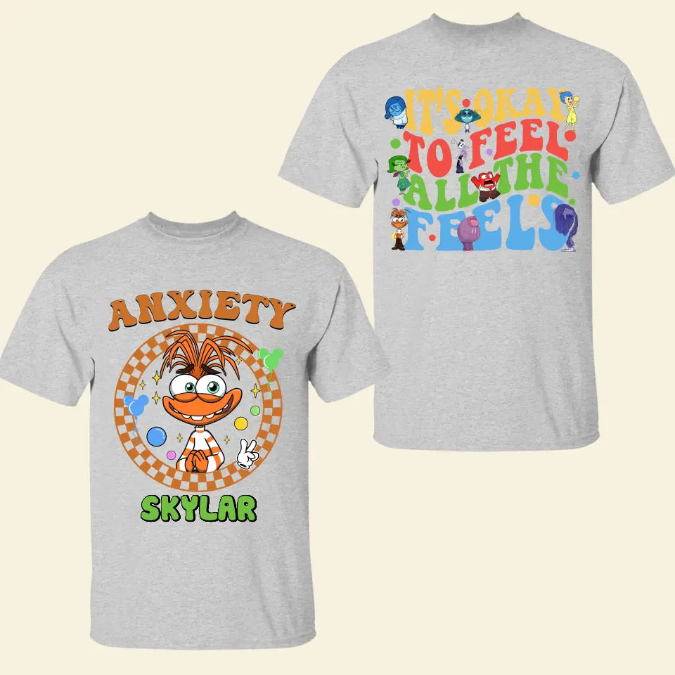 It's Okay To Feel All The Feels - Personalized Custom Double-side T-shirt - Gift For Couple, Your Lover, Family Members
