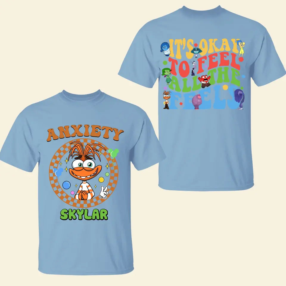 It's Okay To Feel All The Feels - Personalized Custom Double-side T-shirt - Gift For Couple, Your Lover, Family Members