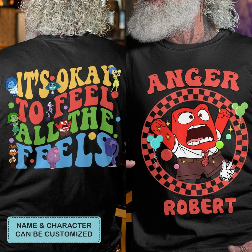 It's Okay To Feel All The Feels - Personalized Custom Double-side T-shirt - Gift For Couple, Your Lover, Family Members