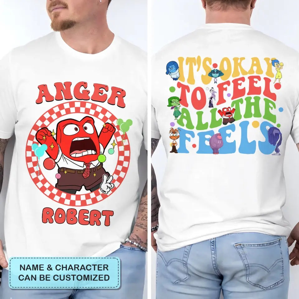 It's Okay To Feel All The Feels - Personalized Custom Double-side T-shirt - Gift For Couple, Your Lover, Family Members