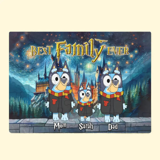 Custom Family Wizard - Personalized Custom Jigsaw Puzzle - Gift For Family Members