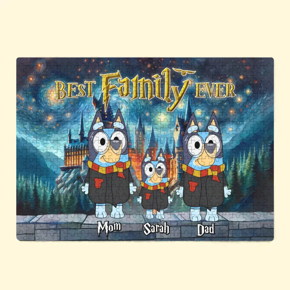 Custom Family Wizard - Personalized Custom Jigsaw Puzzle - Gift For Family Members