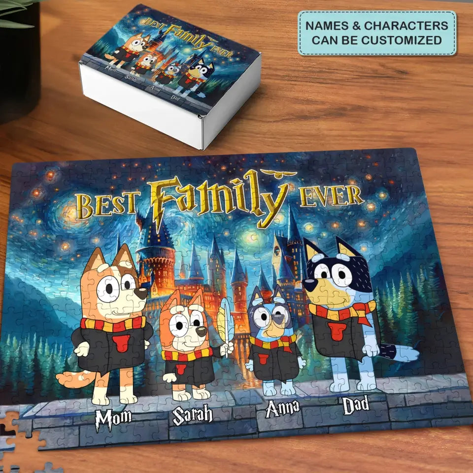 Custom Family Wizard - Personalized Custom Jigsaw Puzzle - Gift For Family Members