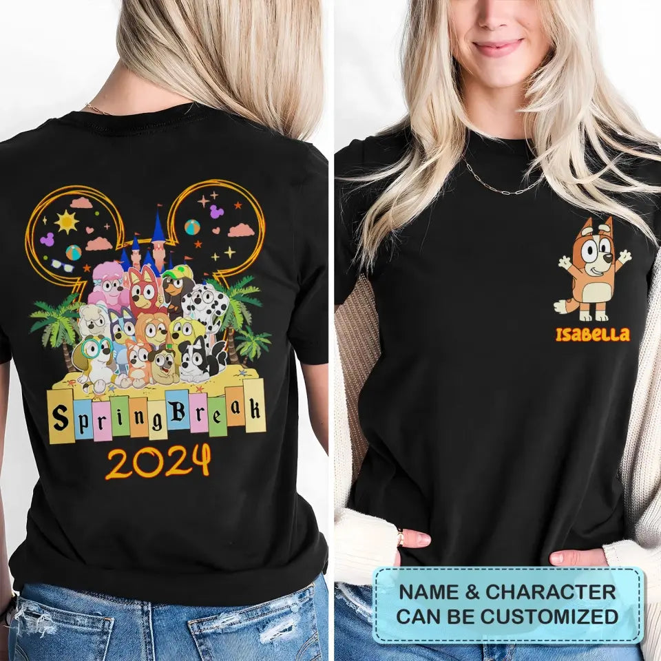 Family Trip 2024 - Personalized Custom Double-side T-shirt - Gift For Family, Family Member, Friends