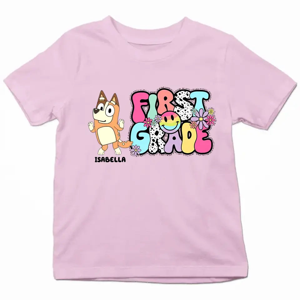 Retro Grade For Back To School - Personalized Custom Youth T-shirt - Birthday, Back To School, Kindergarten, First, Second, Third, Fourth, Fifth Grade, Pre-K Gift For Kids