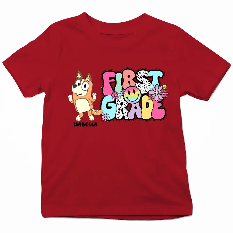 Retro Grade For Back To School - Personalized Custom Youth T-shirt - Birthday, Back To School, Kindergarten, First, Second, Third, Fourth, Fifth Grade, Pre-K Gift For Kids
