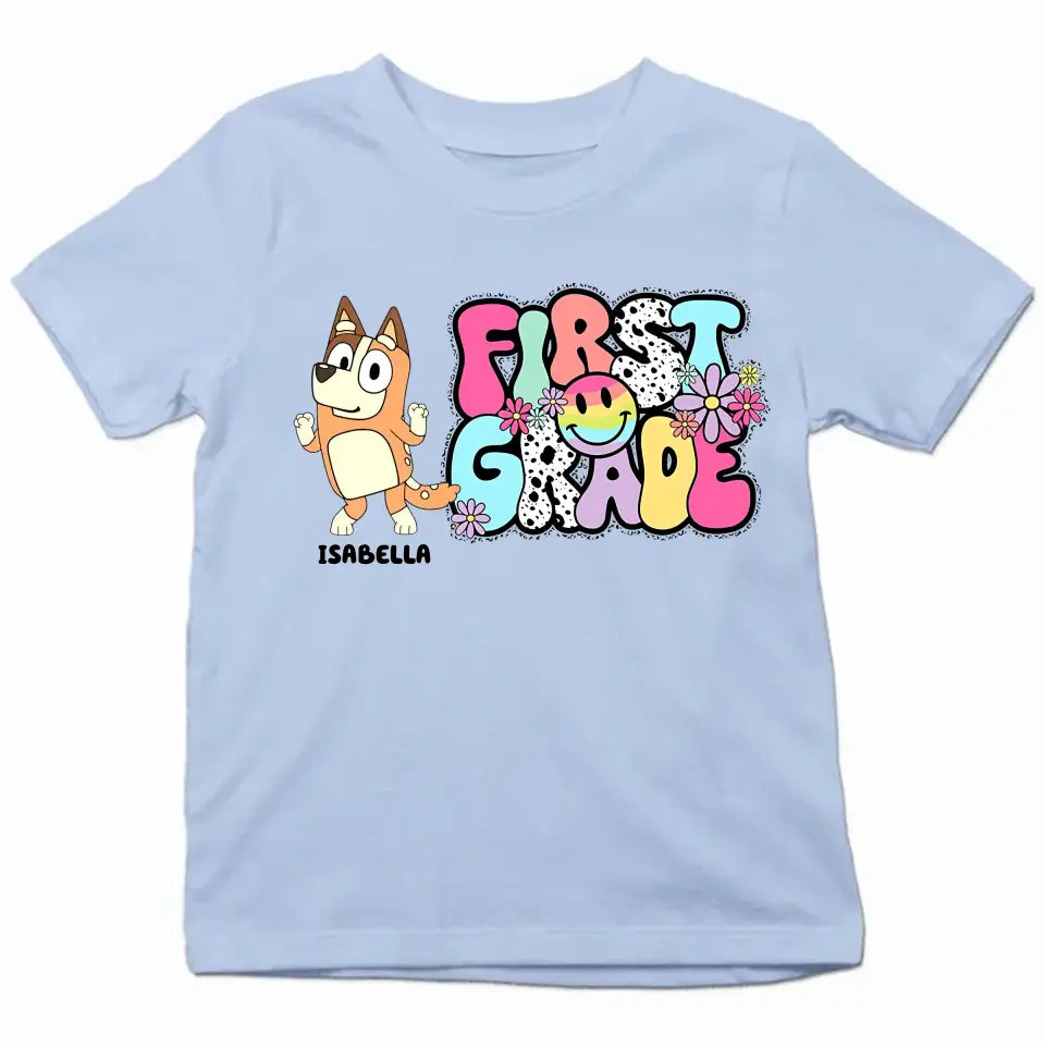Retro Grade For Back To School - Personalized Custom Youth T-shirt - Birthday, Back To School, Kindergarten, First, Second, Third, Fourth, Fifth Grade, Pre-K Gift For Kids