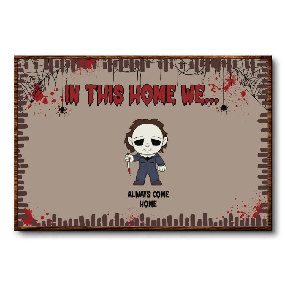 In This Home We - Personalized Custom Canvas/ Poster - Halloween Gift For Family Members