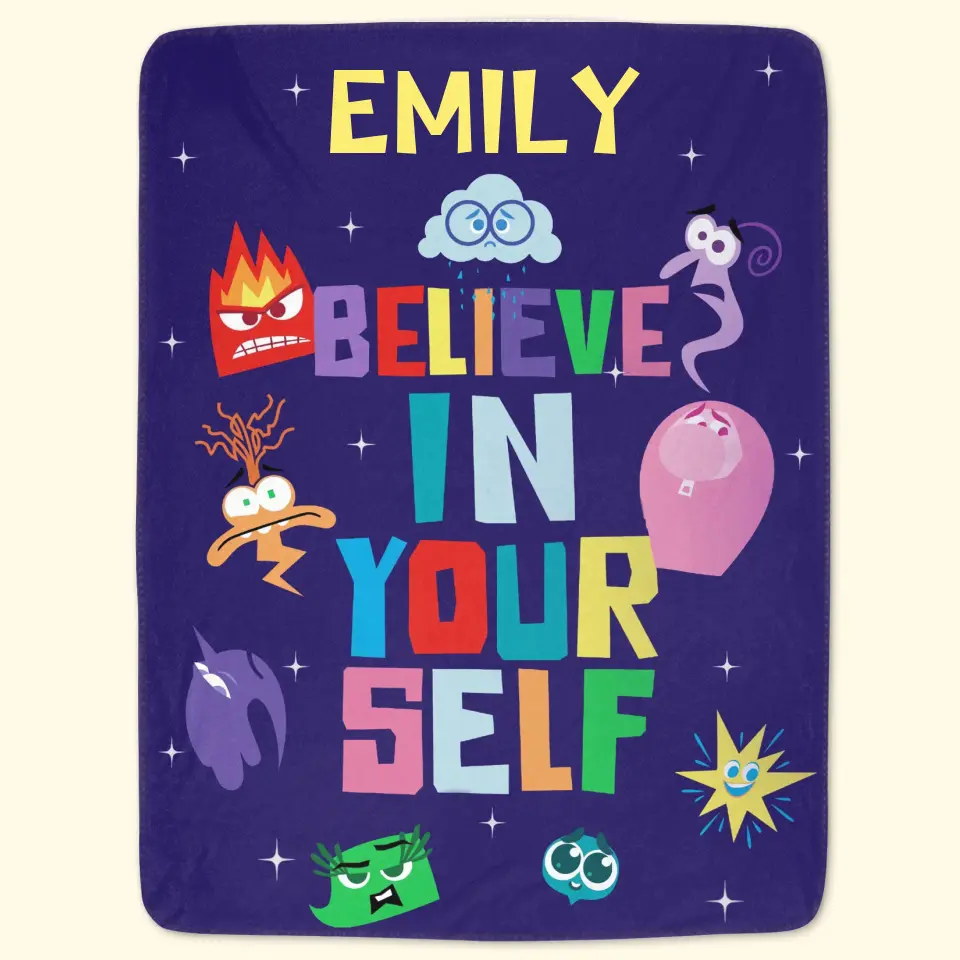 Believe In Yourself - Personalized Custom Blanket - Gift For Kids, Family Members