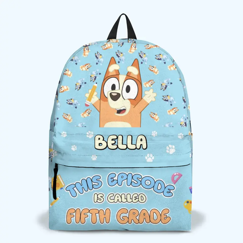 This Eposided Is Called Kinder Garten - Personalized Custom Backpack - Back To School For Kids