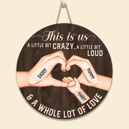 Personalized Round Wood Sign - Gift For Family - This Is Us
