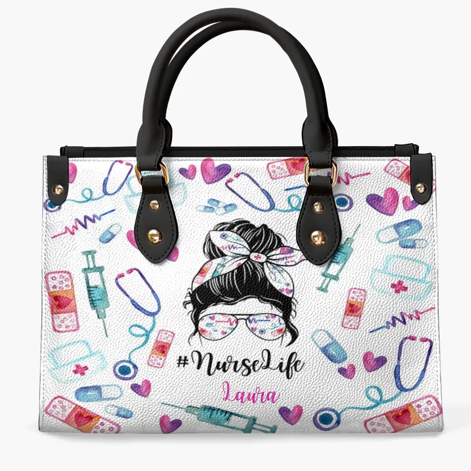 Personalize Leather Bag - Nurse Life