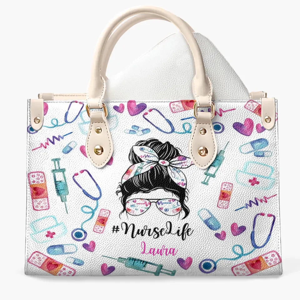 Personalize Leather Bag - Nurse Life