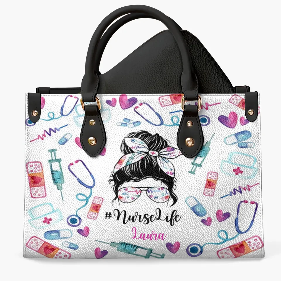 Personalize Leather Bag - Nurse Life