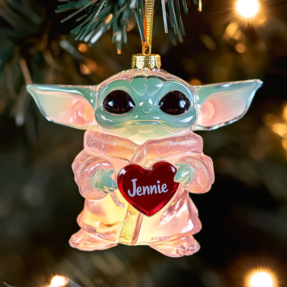 Heart of the Cosmos - Personalized Mica Ornament - Gift For Family Members