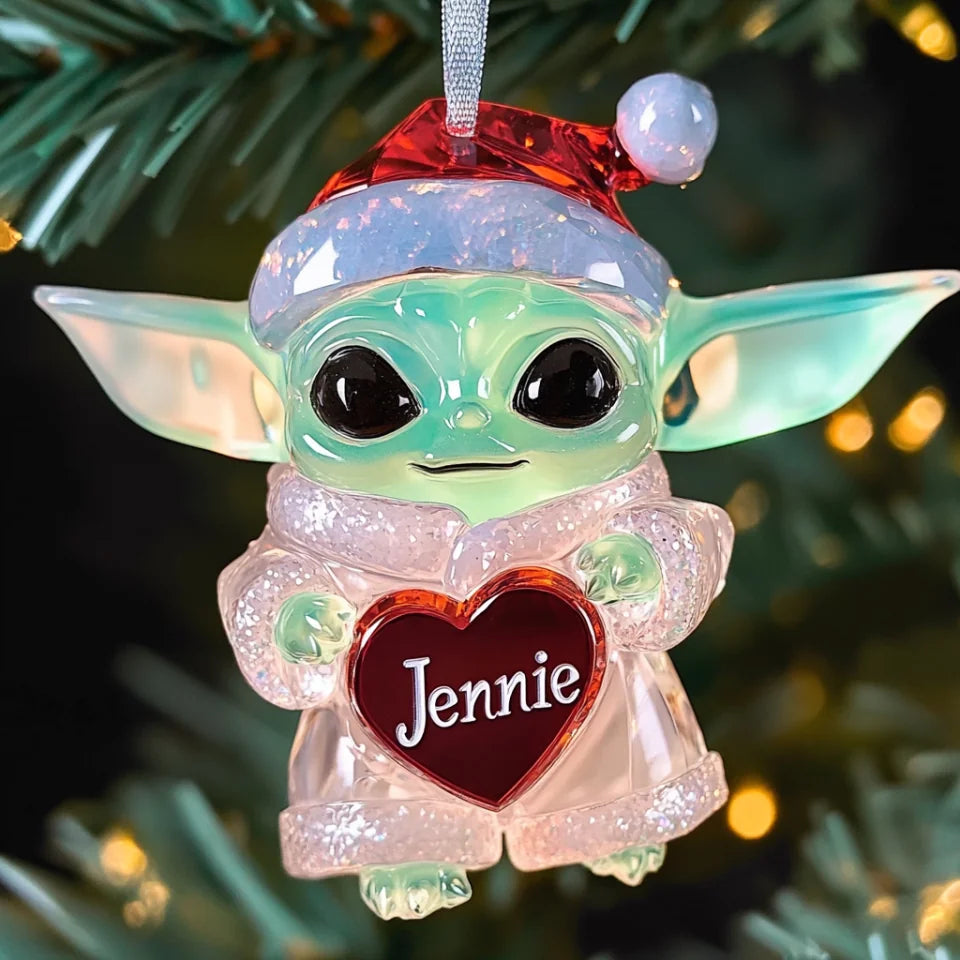 Galactic Holiday Spirit - Personalized Mica Ornament - Gift For Family Members