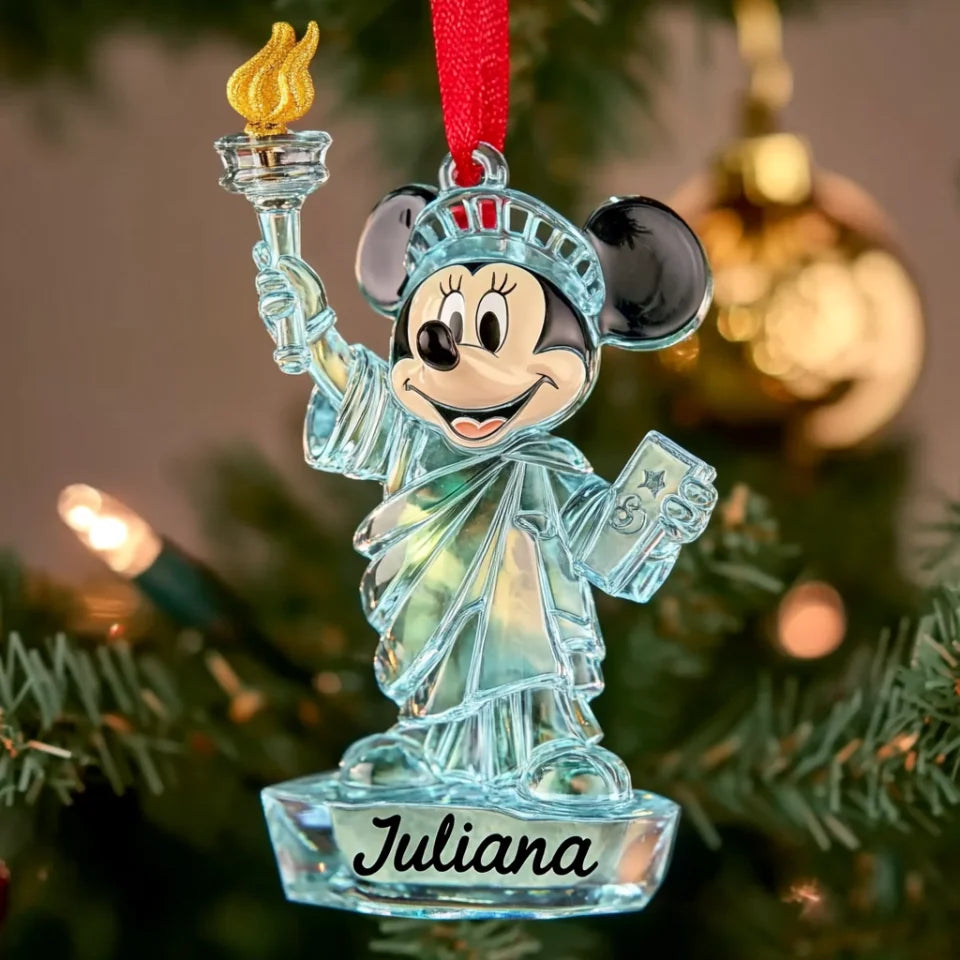 Spark of Freedom - Personalized Mica Ornament - Gift For Family Members