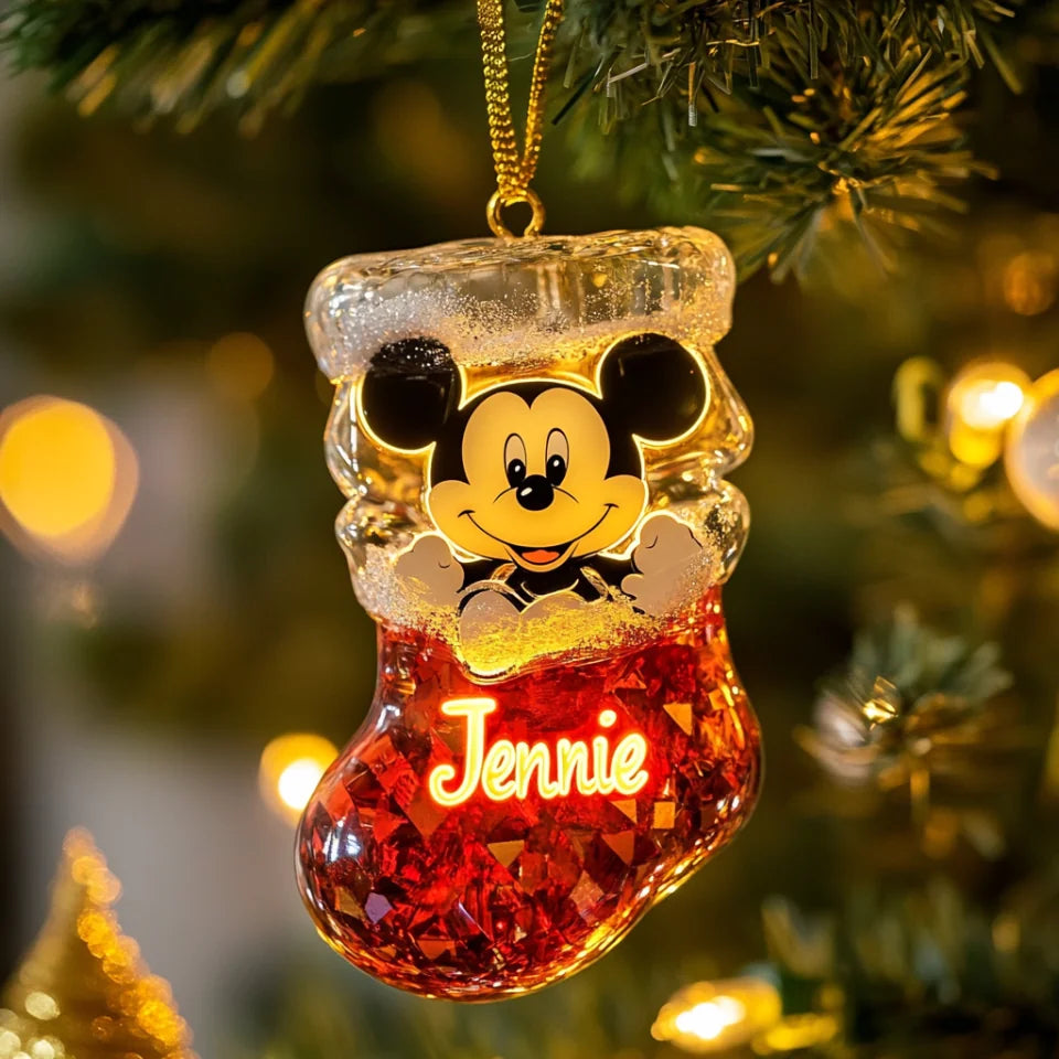 Festive Friends - Personalized Mica Ornament - Gift For Friends, Family Members