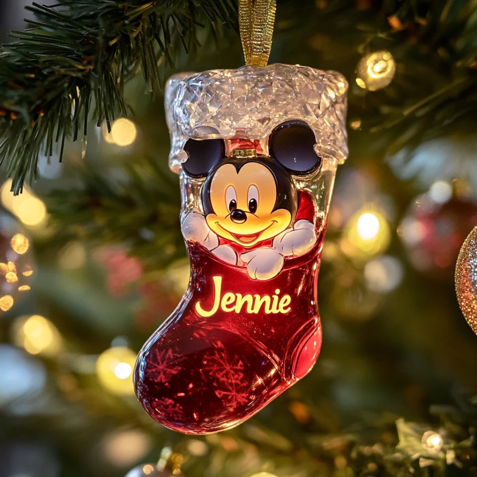 Holiday Glow - Personalized Mica Ornament - Gift For Friends, Family Members