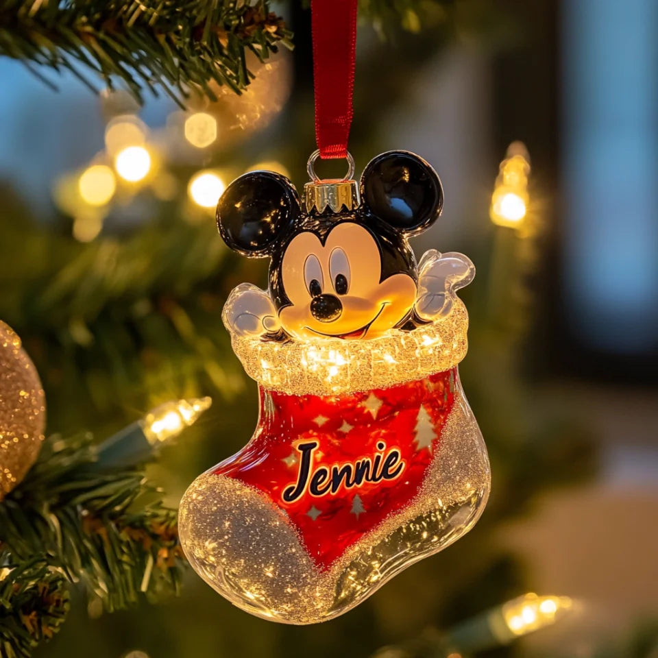 Cheerful Christmas - Personalized Mica Ornament - Gift For Friends, Family Members