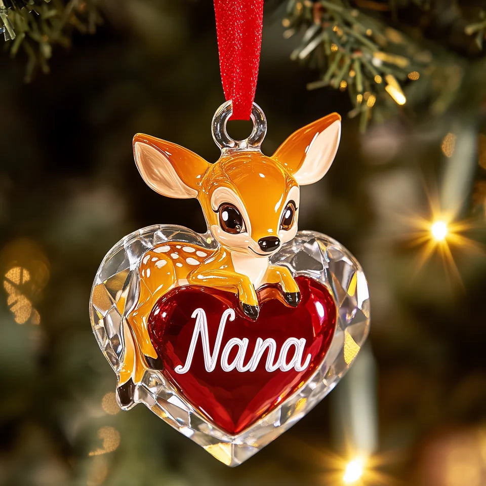 Forest Love - Personalized Mica Ornament - Gift For Friends, Family Members