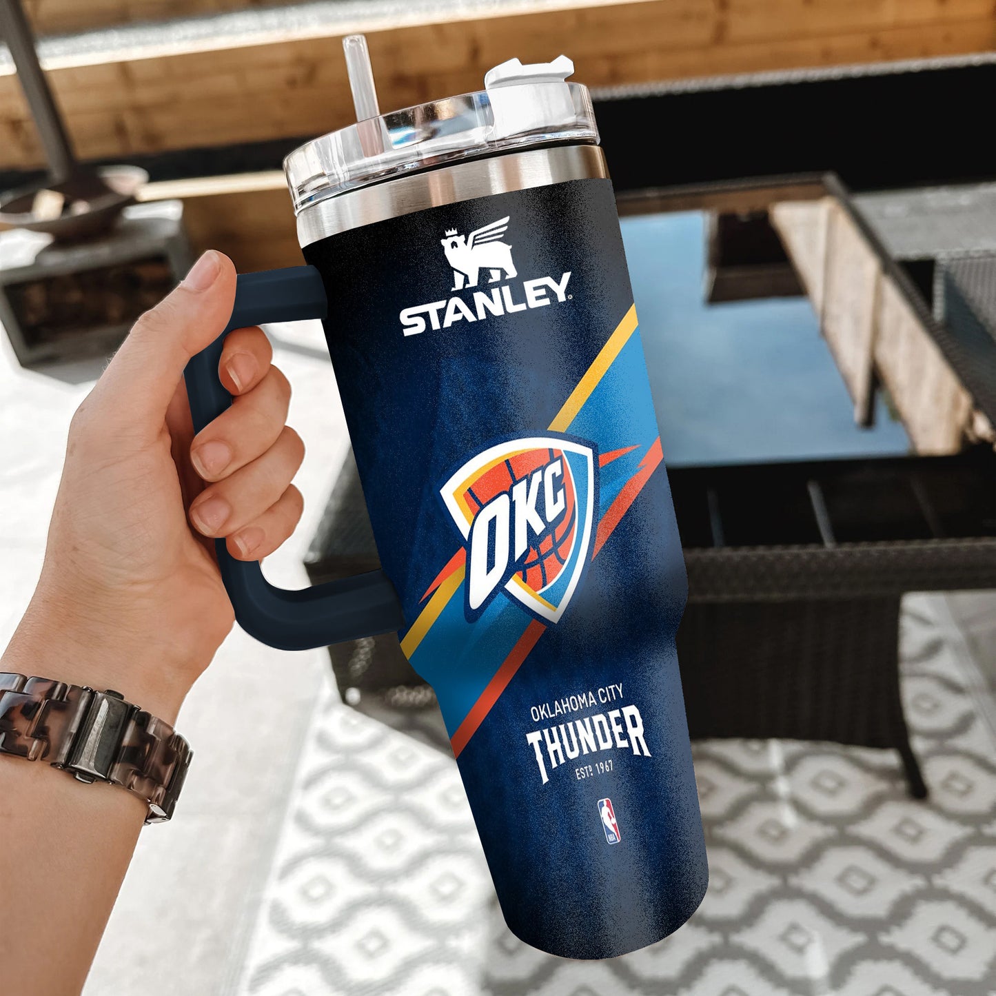 Basketball Lovers - Tumbler With Handle OKC 22