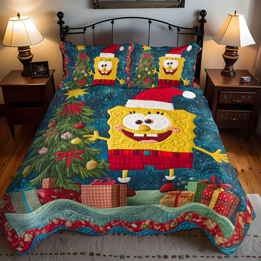 Beachy Christmas 3-Piece Quilted Bedding Set NCU0LT110