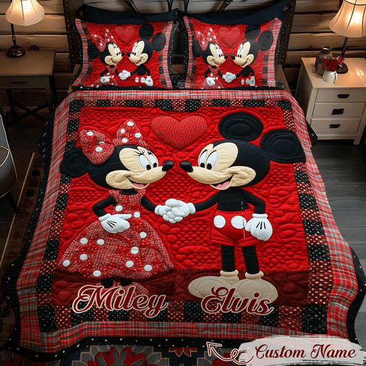 The Magic of Love Personalized 3-Piece Quilted Bedding Set NCU0LT035