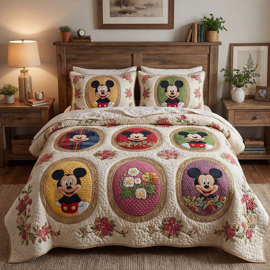 Heritage Cottage 3-Piece Quilted Bedding Set DMC0PT059