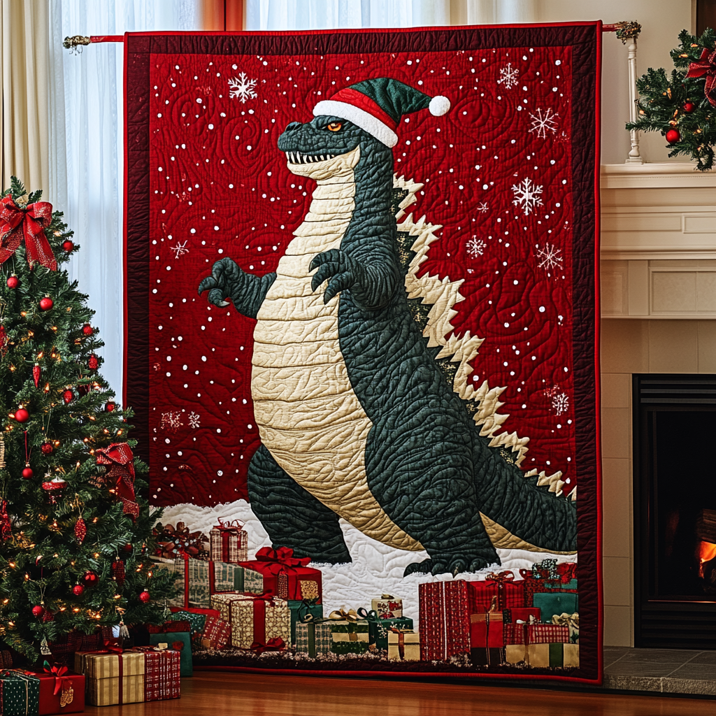 Holiday Night Roar Quilted Blanket NCU0LT087