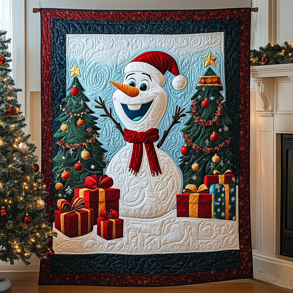 Snowman Bliss Quilted Blanket NCU0LT092