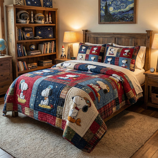 Timeless Patch Companions 3-Piece Quilted Bedding Set DMC0PT111