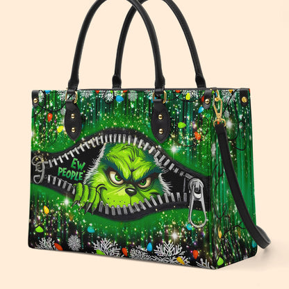 Eww People Christmas Vibe Premium Leather Handbag NCU0TL001