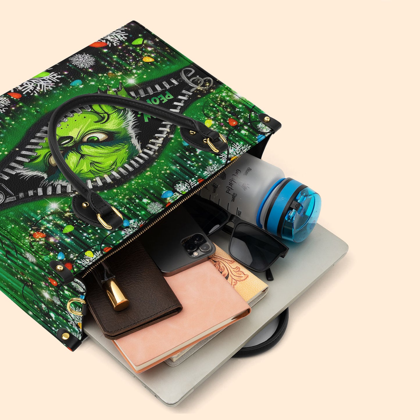 Eww People Christmas Vibe Premium Leather Handbag NCU0TL001