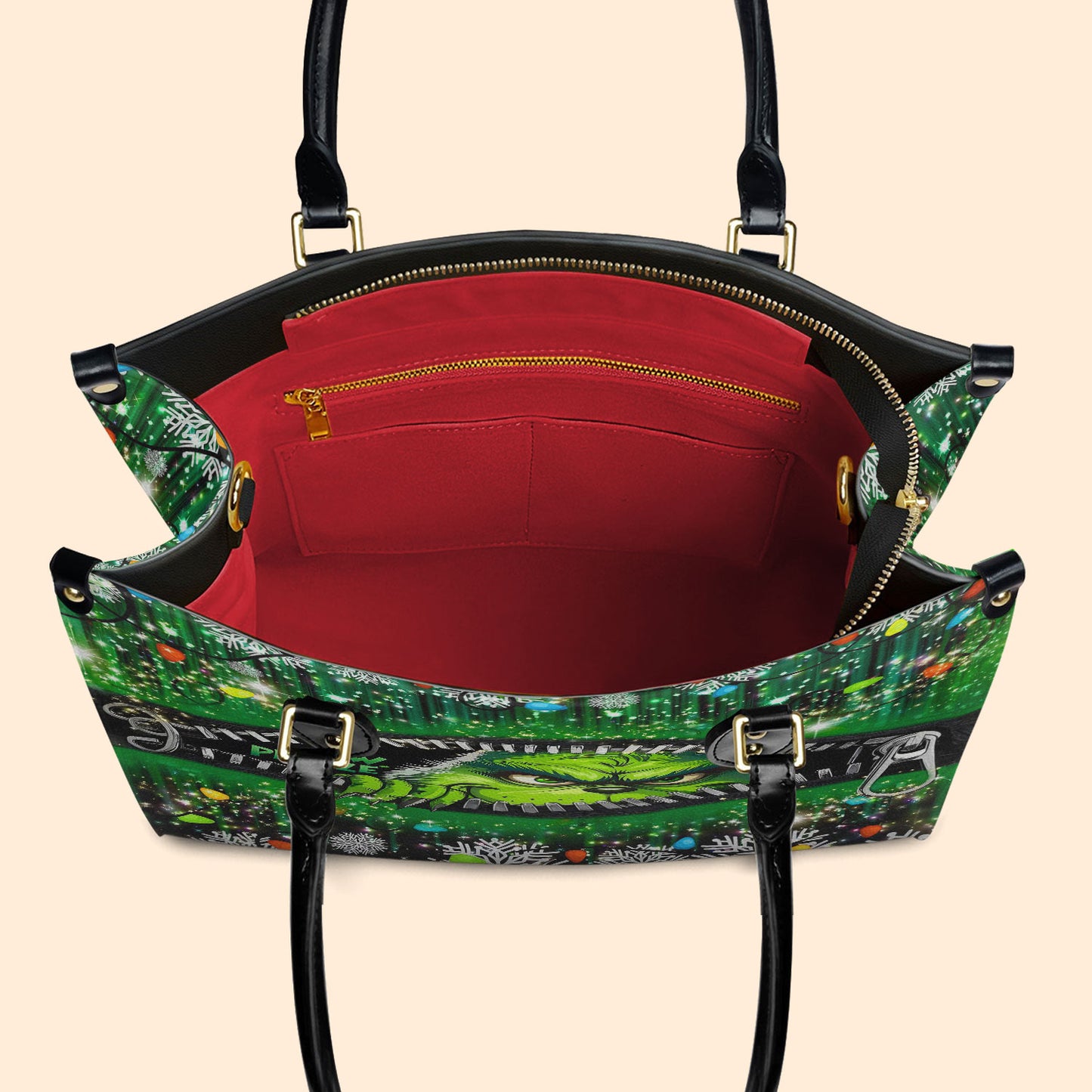 Eww People Christmas Vibe Premium Leather Handbag NCU0TL001